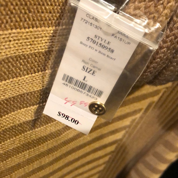 Strapless sweater dress with scarf - Picture 3 of 3